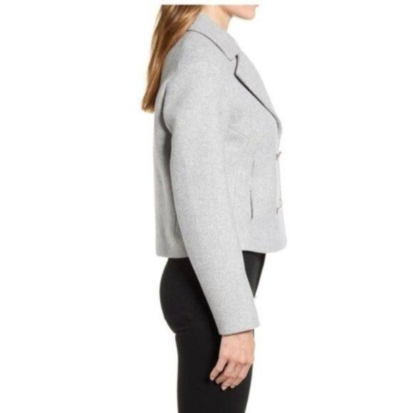 Ted Baker London Agneta Double Breast Crop Jacket in Light Gray Size 6 NWT - Picture 5 of 14